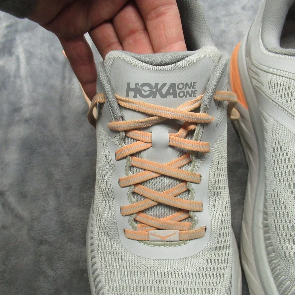 Hoka Womens Shoes 10D Harbor Mist Bondi 7 Wide Running Lightweight Chunky Active